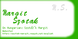 margit szotak business card